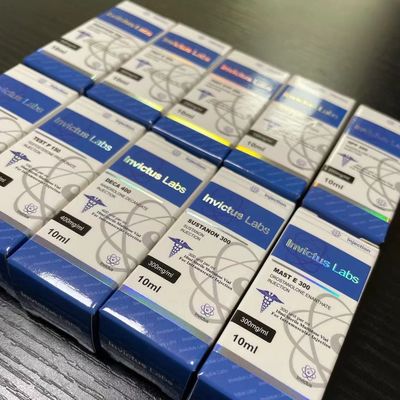 সিলভার হলোগ্রাম ফয়েল 10ml 20ml স্টেরিওড প্যাকেজিং বাক্স গ্লস ব্রাইট ফিল্ম সহ
